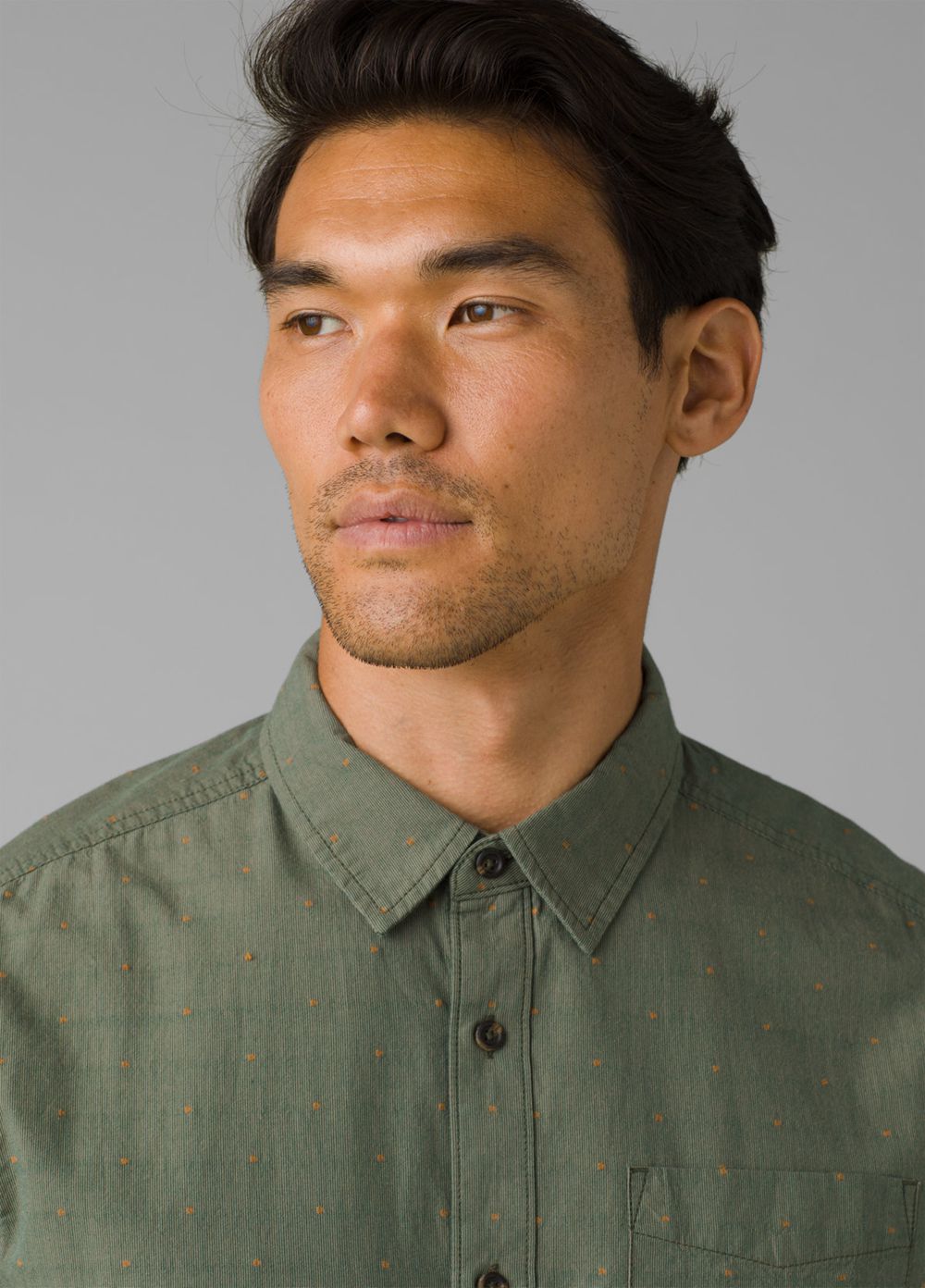 Green Men's PrAna Park Hill Shirts | NAXLGC254