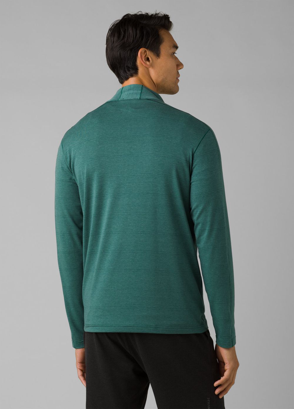 Green Men's PrAna Watchtower 1/2 Zip Sweaters | HUGDCV508