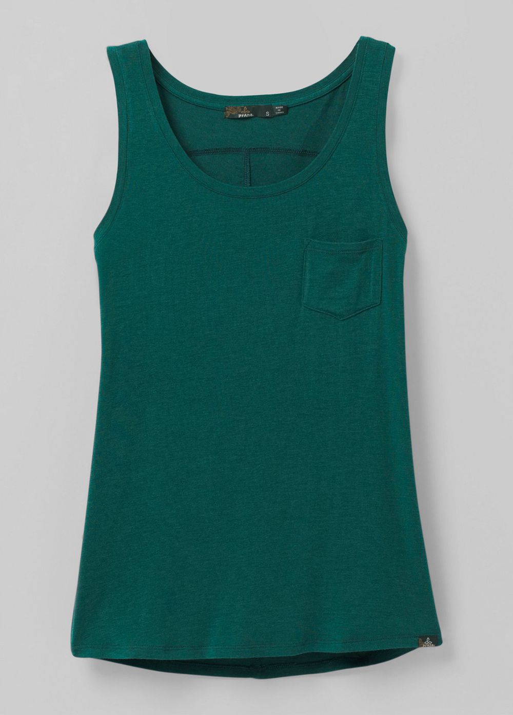 Green Women's PrAna Foundation Scoop Neck Tank Top | TRXNZC394