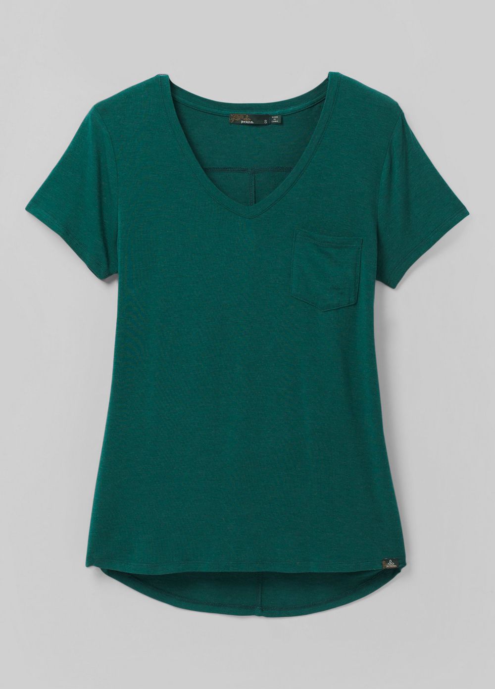 Green Women's PrAna Foundation Short Sleeve Plus T-Shirts | ASYMTB837