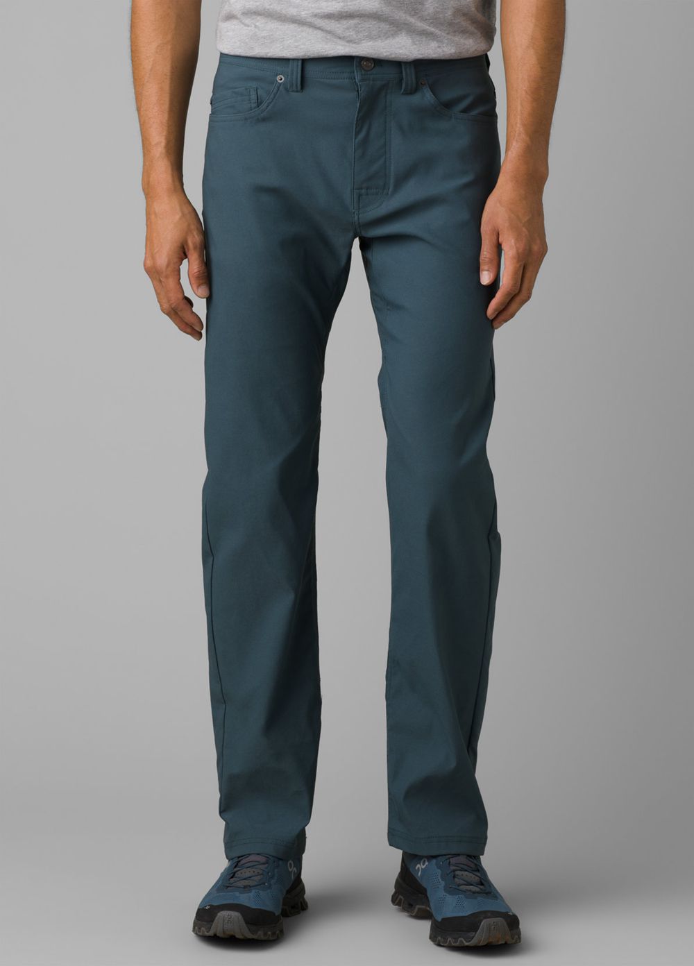 Grey Blue Men\'s PrAna Brion II Pants | NPAOZS745