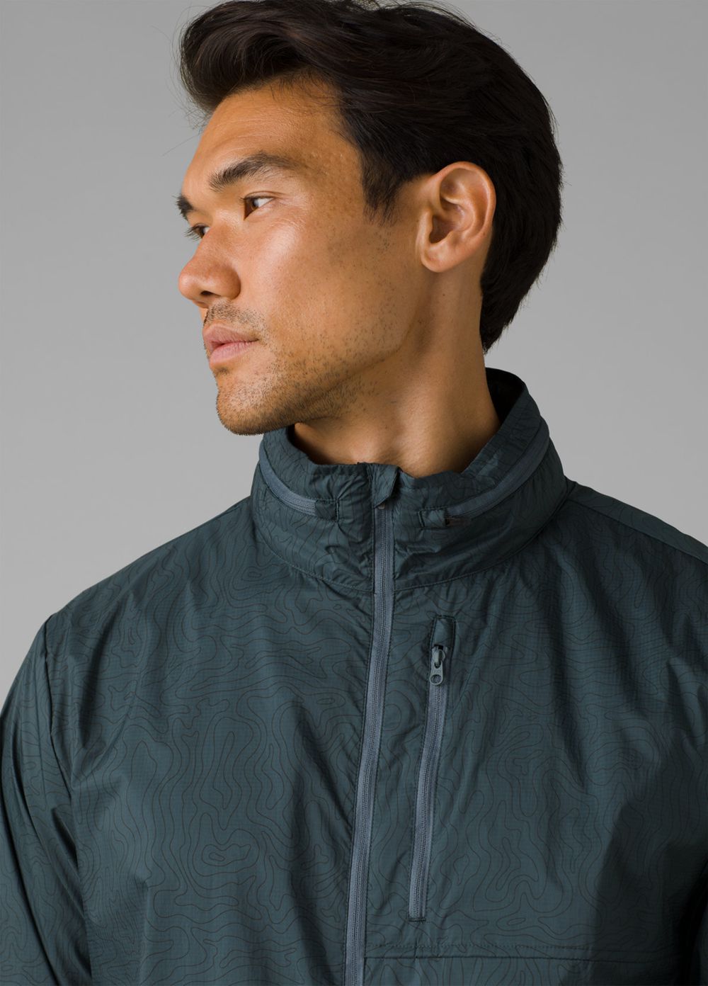 Grey Blue Men's PrAna Transit Range Jackets | NXHYPA650