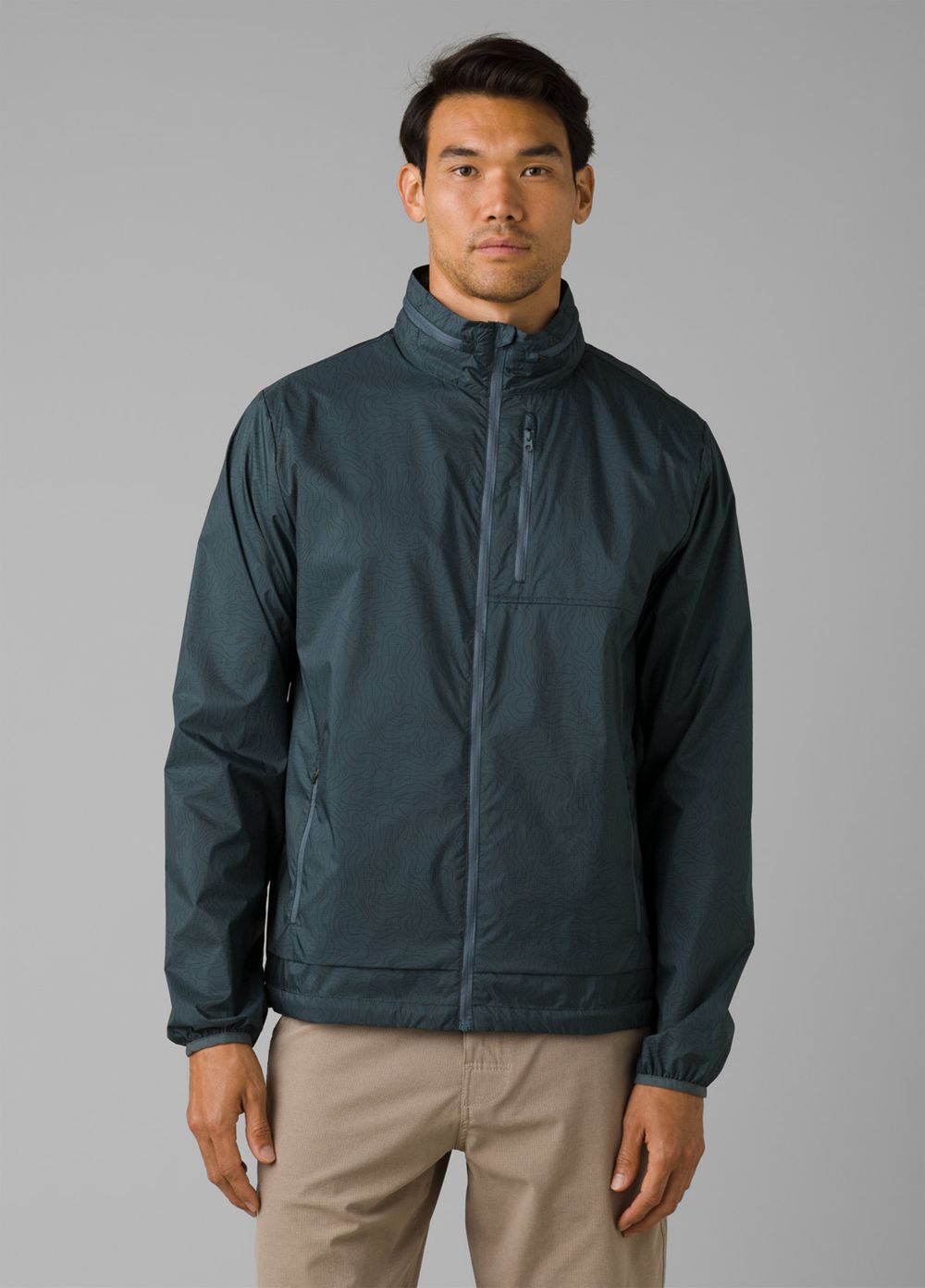 Grey Blue Men\'s PrAna Transit Range Jackets | NXHYPA650