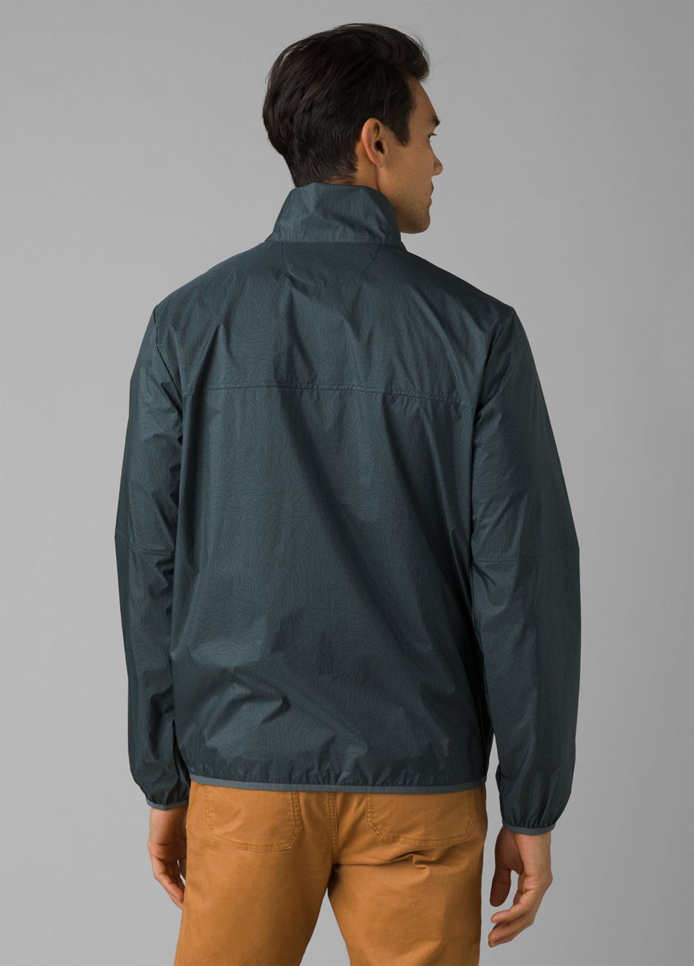 Grey Blue Men's PrAna Transit Range Windbreaker Jackets | KAYOMF317