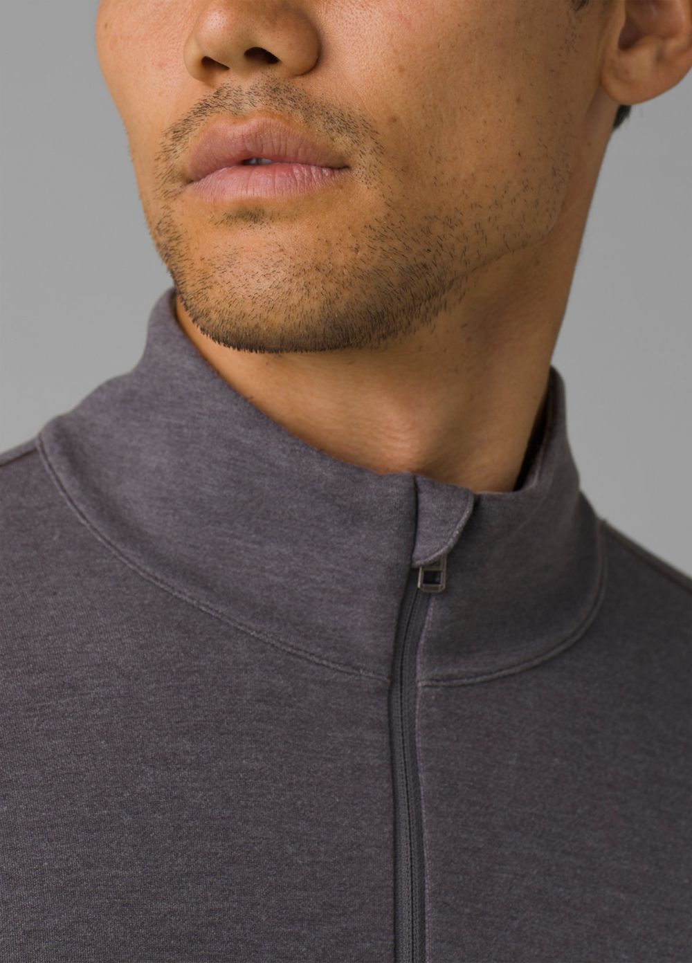 Grey Men's PrAna Altitude Tracker 1/4 Zip Sweaters | QPGOMZ103