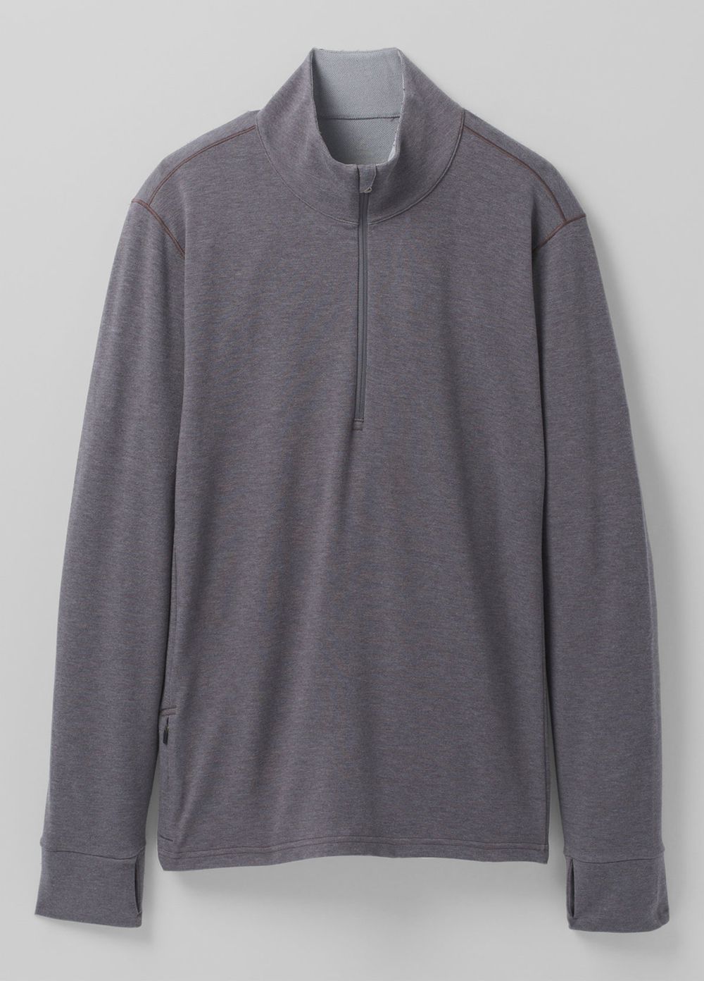 Grey Men's PrAna Altitude Tracker 1/4 Zip Sweaters | QPGOMZ103