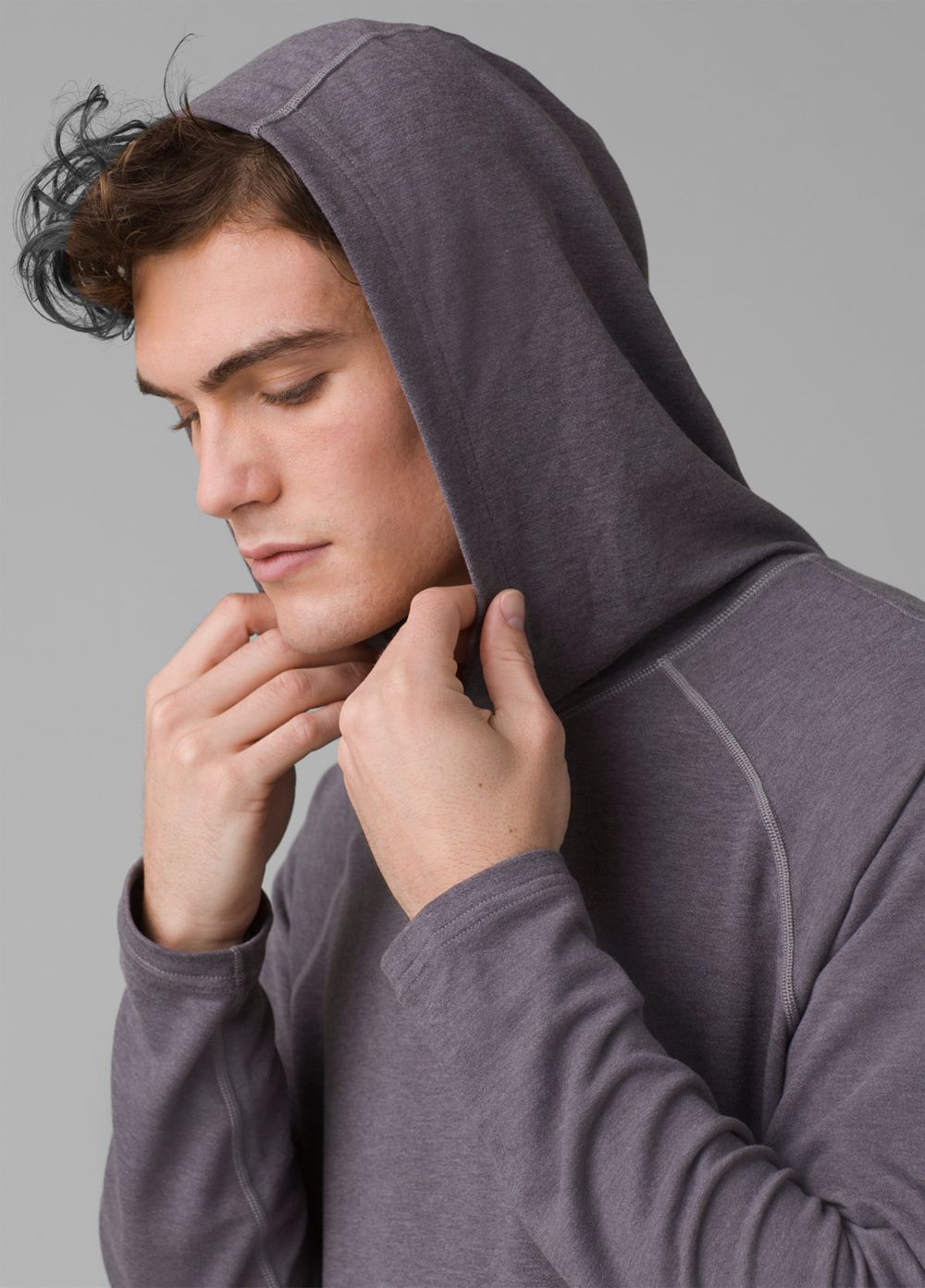 Grey Men's PrAna Altitude Tracker Hoodie | EBQJDT375