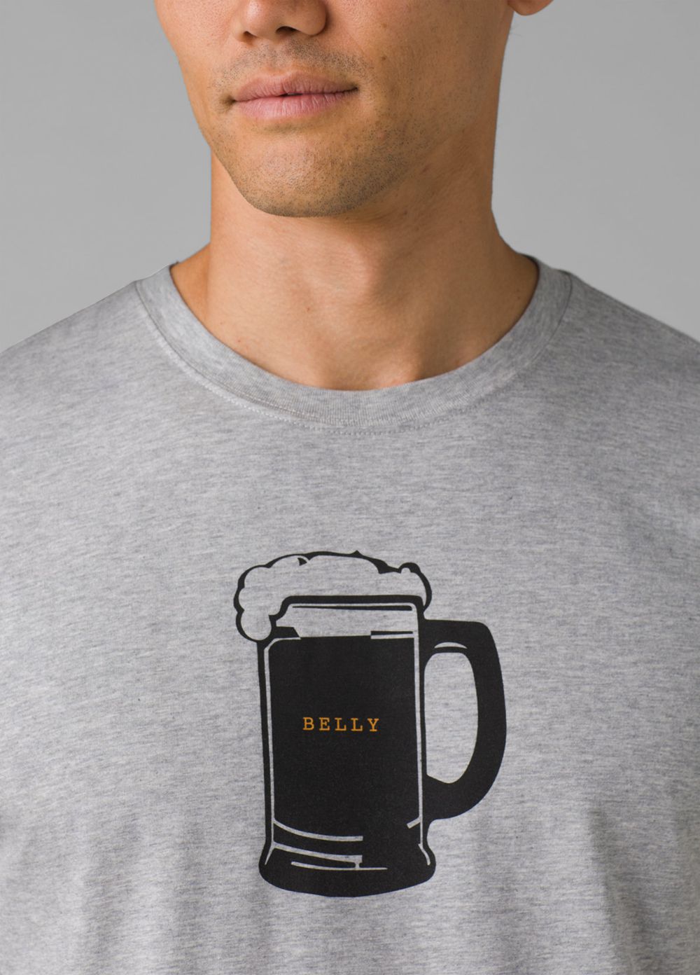 Grey Men's PrAna Beer Belly Journeyman T-Shirts | FBDNOI243