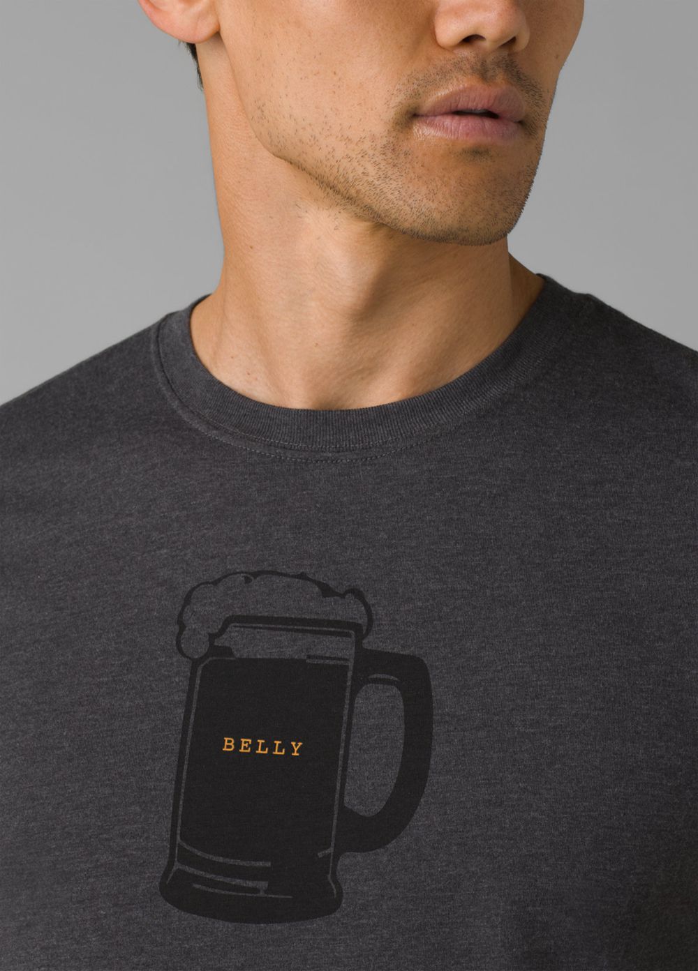 Grey Men's PrAna Beer Belly Journeyman T-Shirts | HIKRCQ715