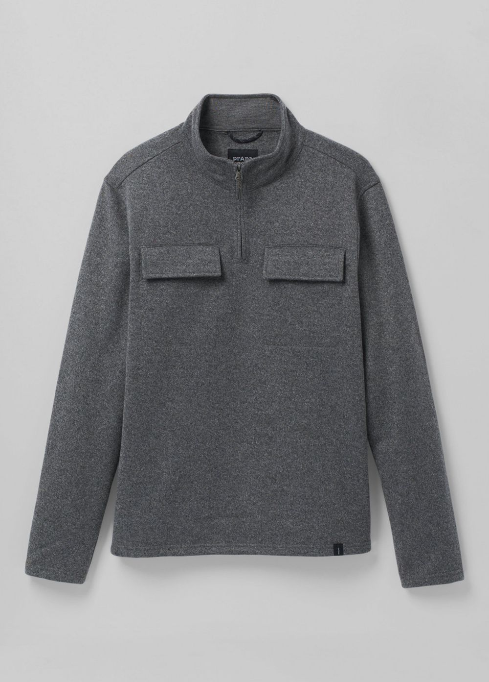 Grey Men's PrAna Brookland 1/4 Zip Sweaters | ELYOVZ632