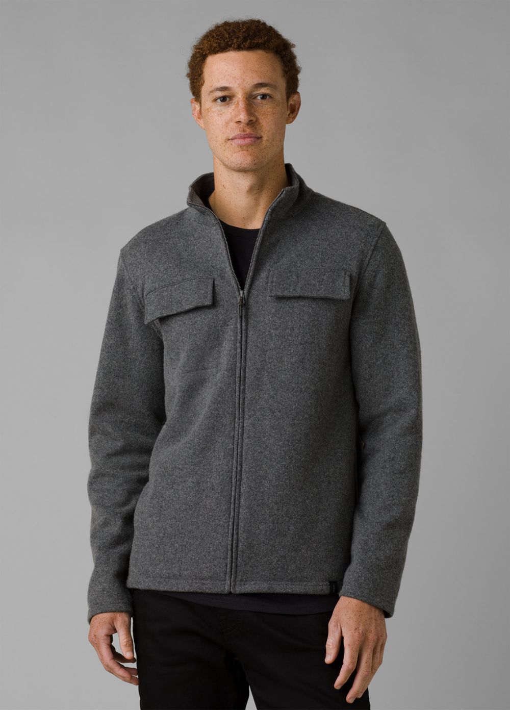 Grey Men's PrAna Brookland Sweater Jackets | CNUGWX762