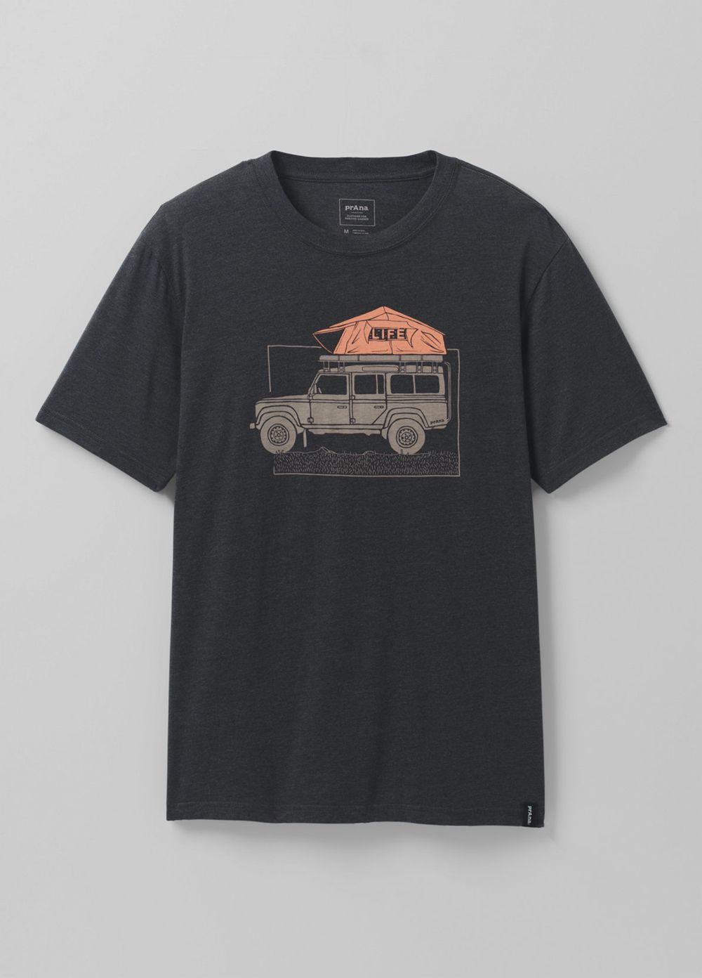 Grey Men's PrAna Camp Life Journeyman T-Shirts | LIMUSX895