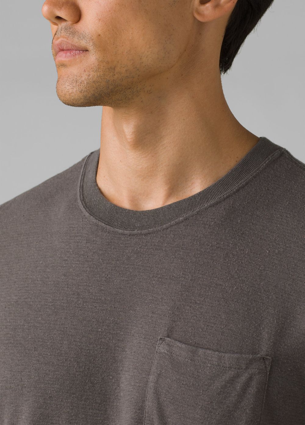 Grey Men's PrAna Cardiff Short Sleeve Pocket T-Shirts | JWCPVA680