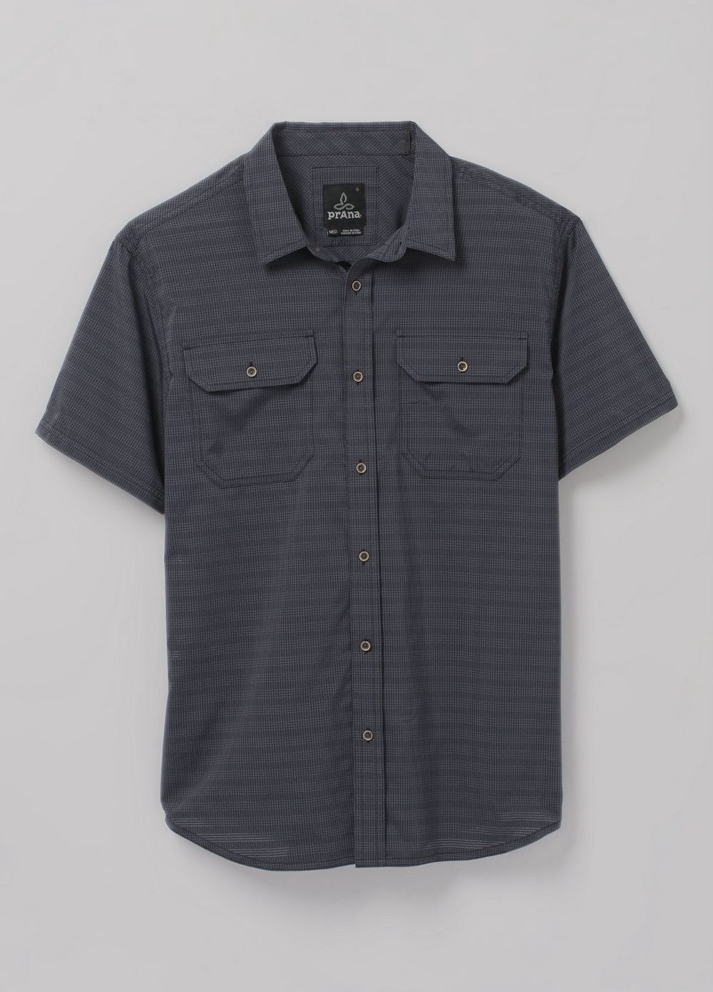 Grey Men's PrAna Cayman Shirts | SKXOUB925