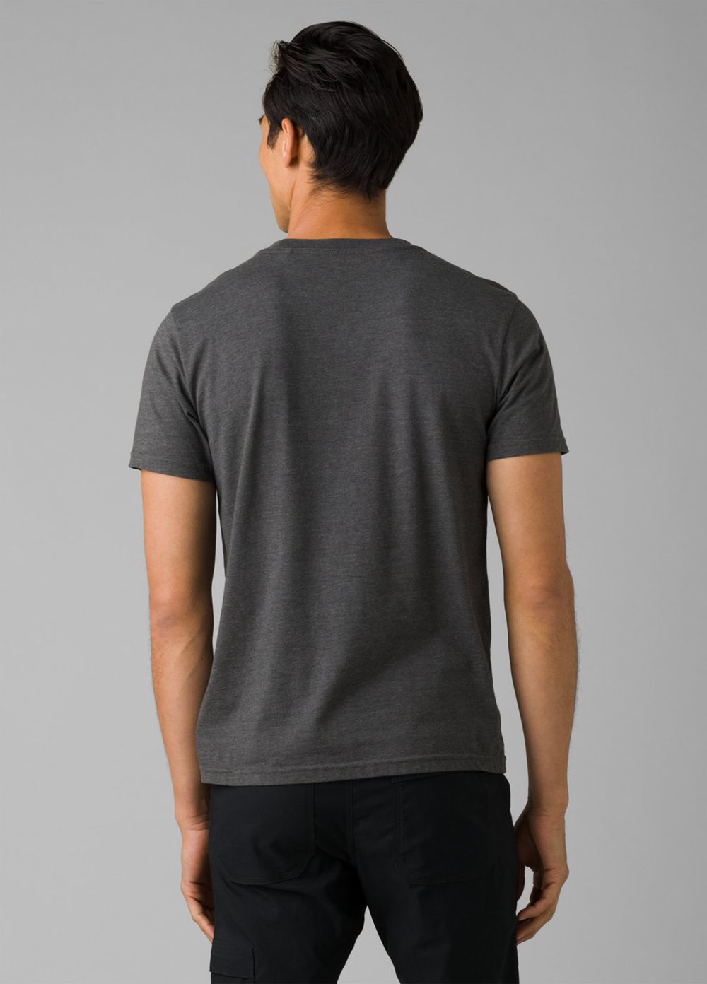 Grey Men's PrAna Crew T-Shirts | TVQINE895