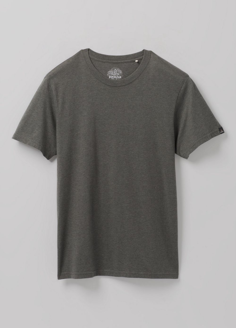 Grey Men's PrAna Crew T-Shirts | TVQINE895