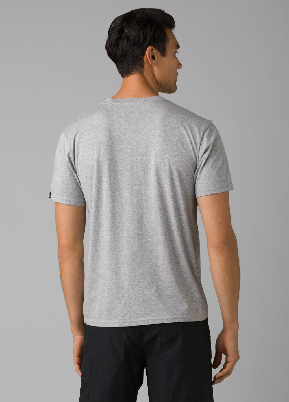 Grey Men's PrAna Crew T-Shirts | URNLIT294