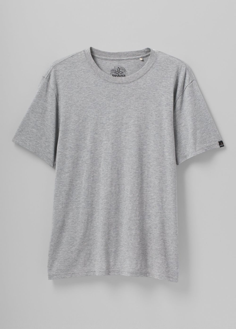 Grey Men's PrAna Crew T-Shirts | URNLIT294