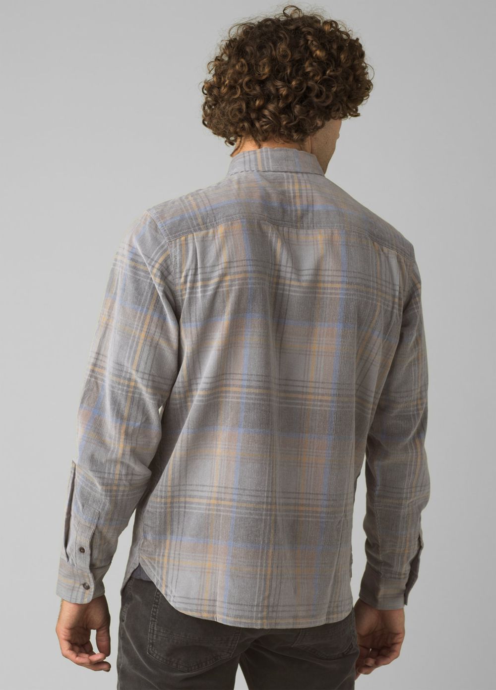 Grey Men's PrAna Dooley Long Sleeve Shirts | ILRMHD907