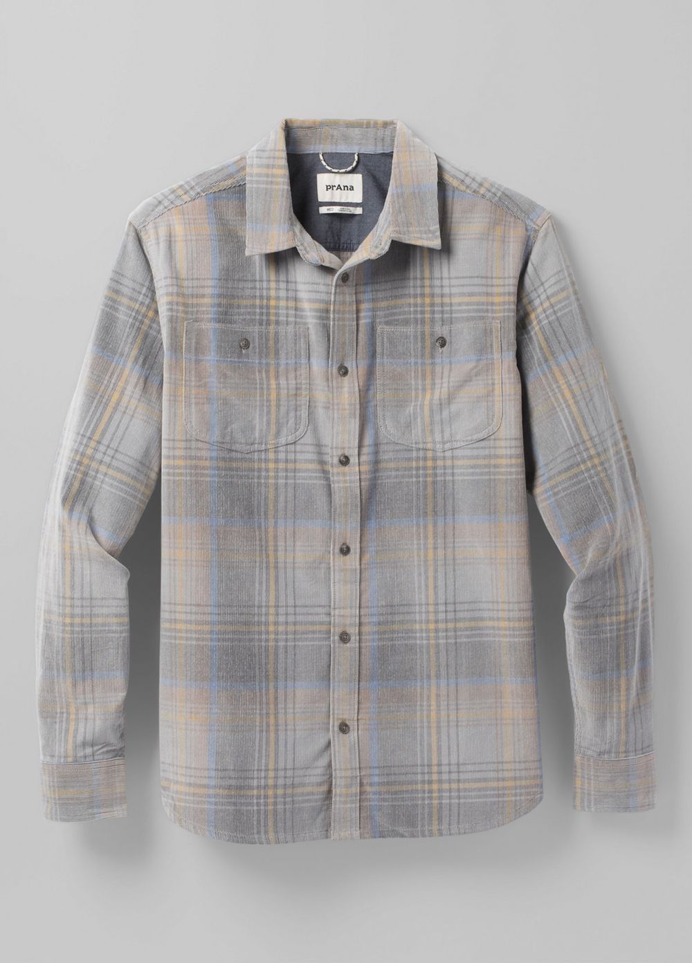 Grey Men's PrAna Dooley Long Sleeve Shirts | ILRMHD907