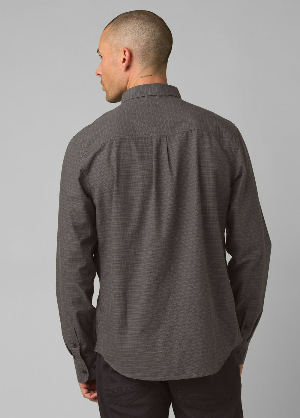 Grey Men's PrAna Drayton Long Sleeve Shirts | EVBXPN852