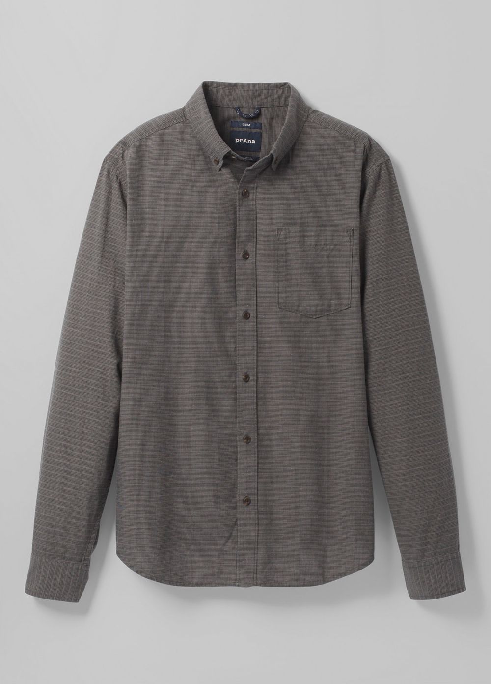 Grey Men's PrAna Drayton Long Sleeve Shirts | EVBXPN852