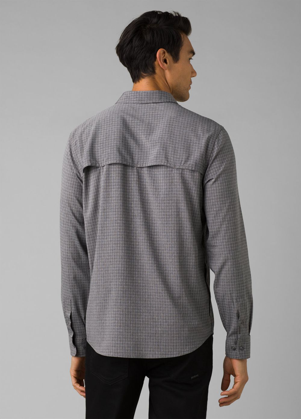 Grey Men's PrAna Garvan Long Sleeve Shirts | MRBEUT254