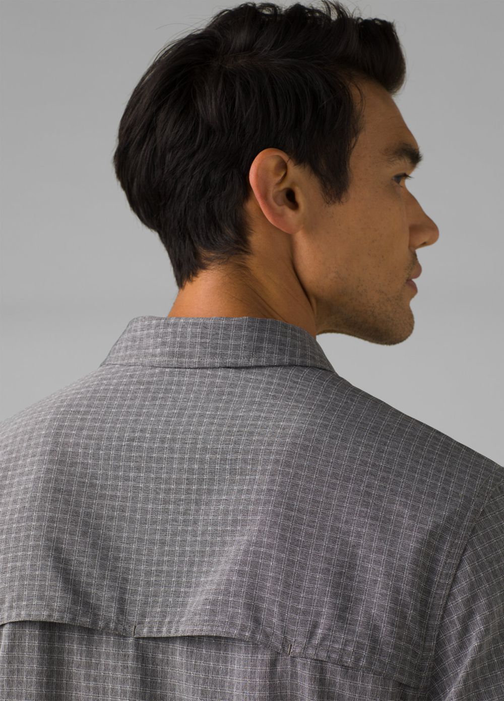 Grey Men's PrAna Garvan Long Sleeve Shirts | MRBEUT254