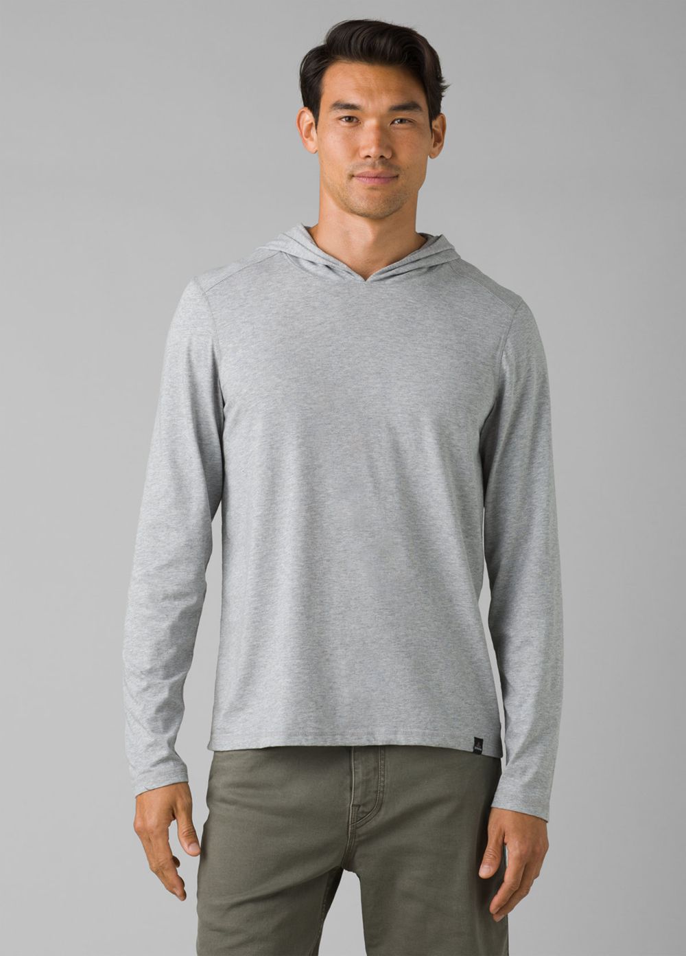 Grey Men\'s PrAna Hooded T-Shirts | VTREMS104