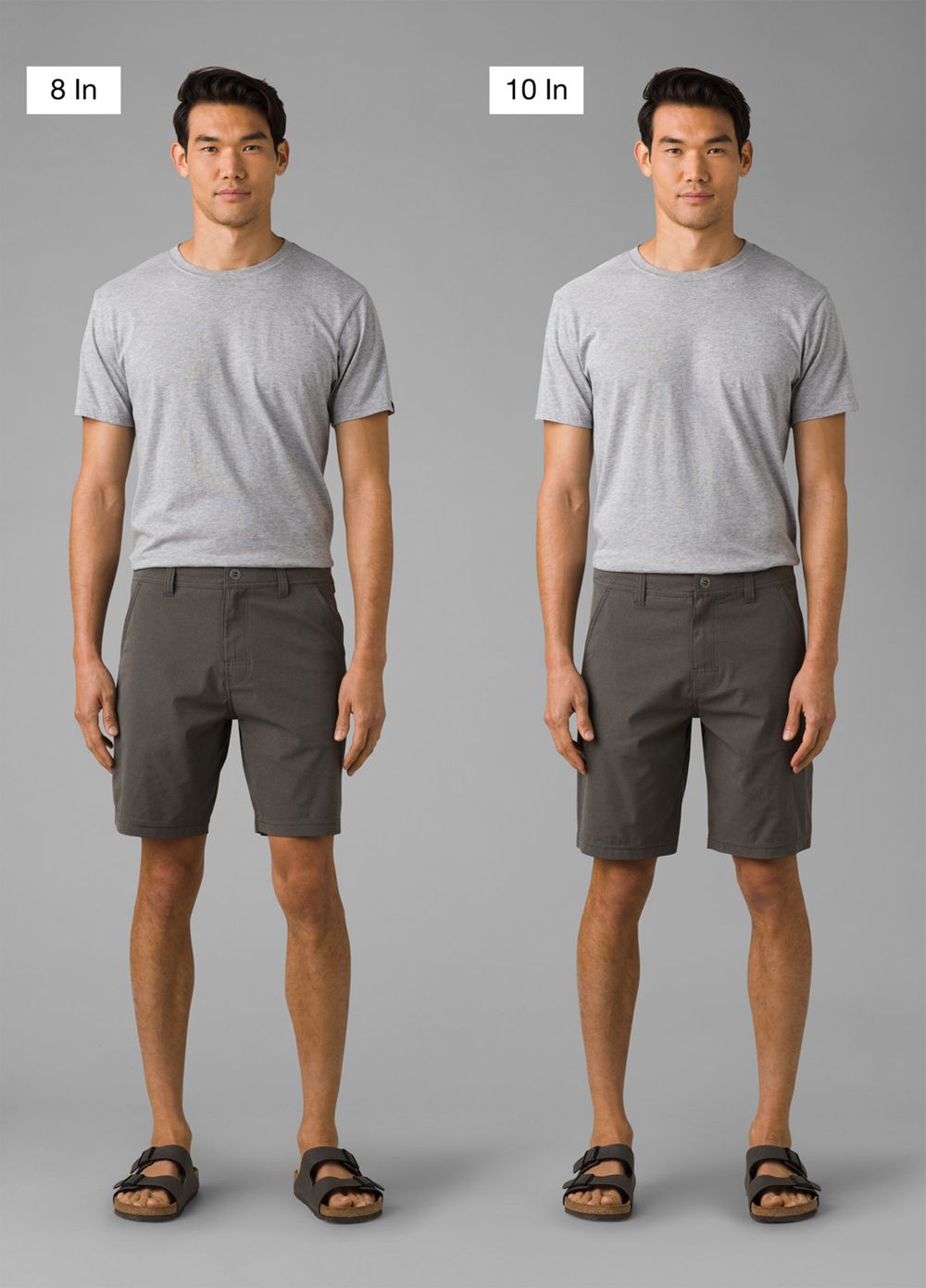 Grey Men's PrAna Hybridizer Shorts | SEZCHD241