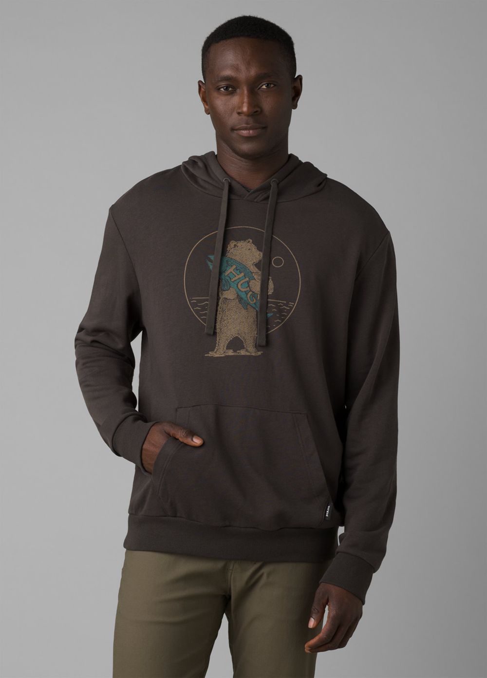 Grey Men\'s PrAna Journeyman Hoodie | TYWUSE468