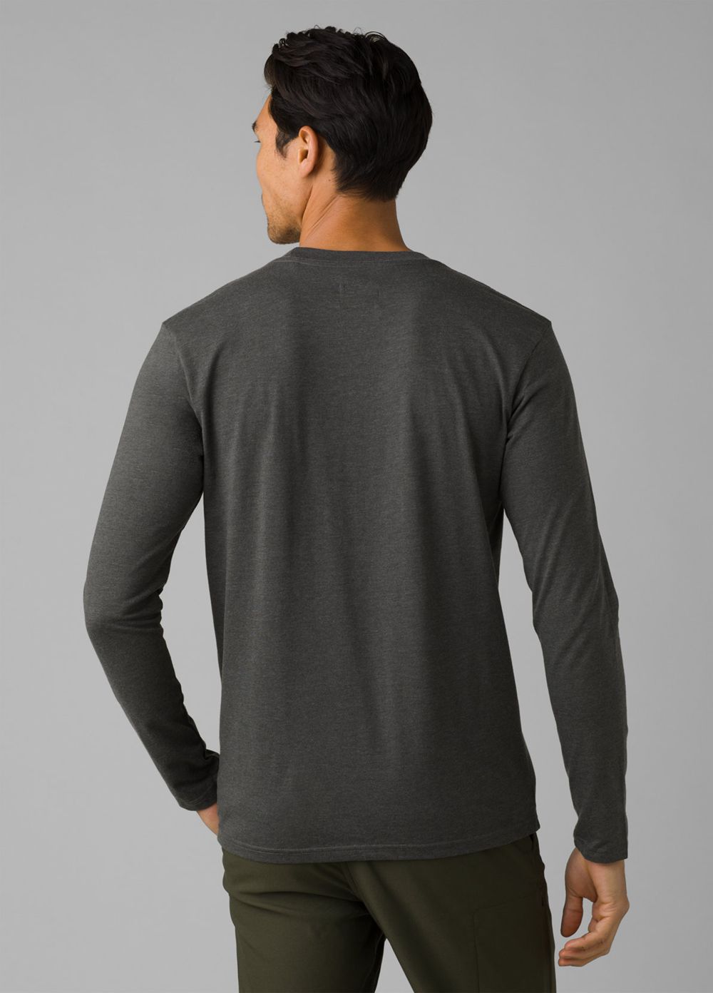 Grey Men's PrAna Journeyman Long Sleeve T-Shirts | DYXRFG982