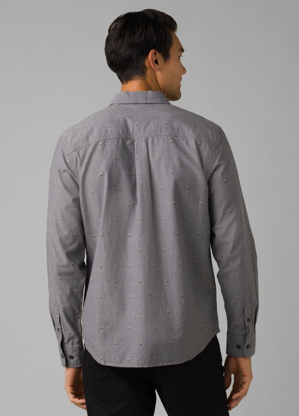 Grey Men's PrAna Lewisville Shirts | MRYDOT294