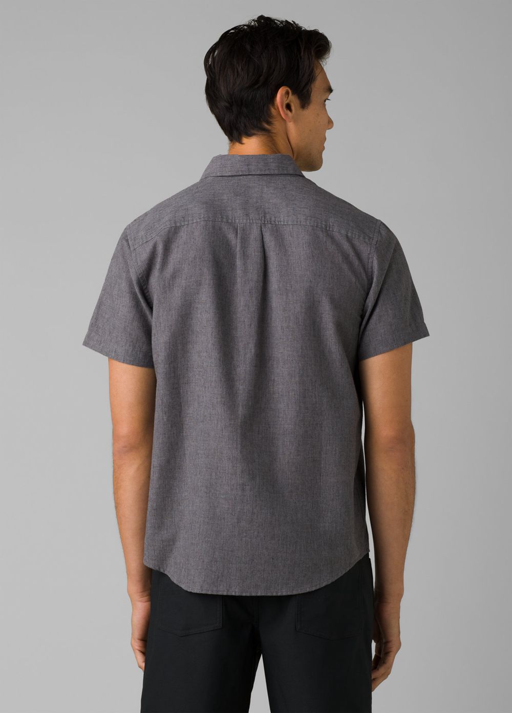 Grey Men's PrAna Lindores Shirts | DSXYCW389