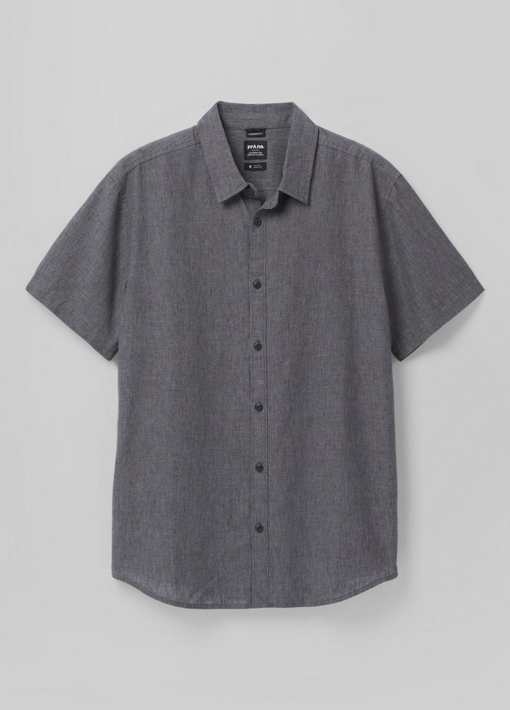 Grey Men's PrAna Lindores Shirts | DSXYCW389