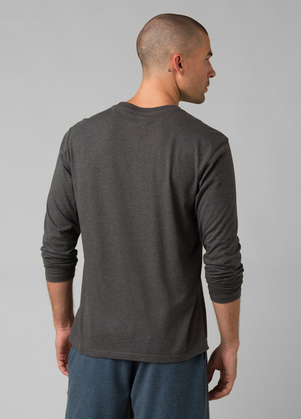 Grey Men's PrAna Long Sleeve Tall T-Shirts | KVEJFY304