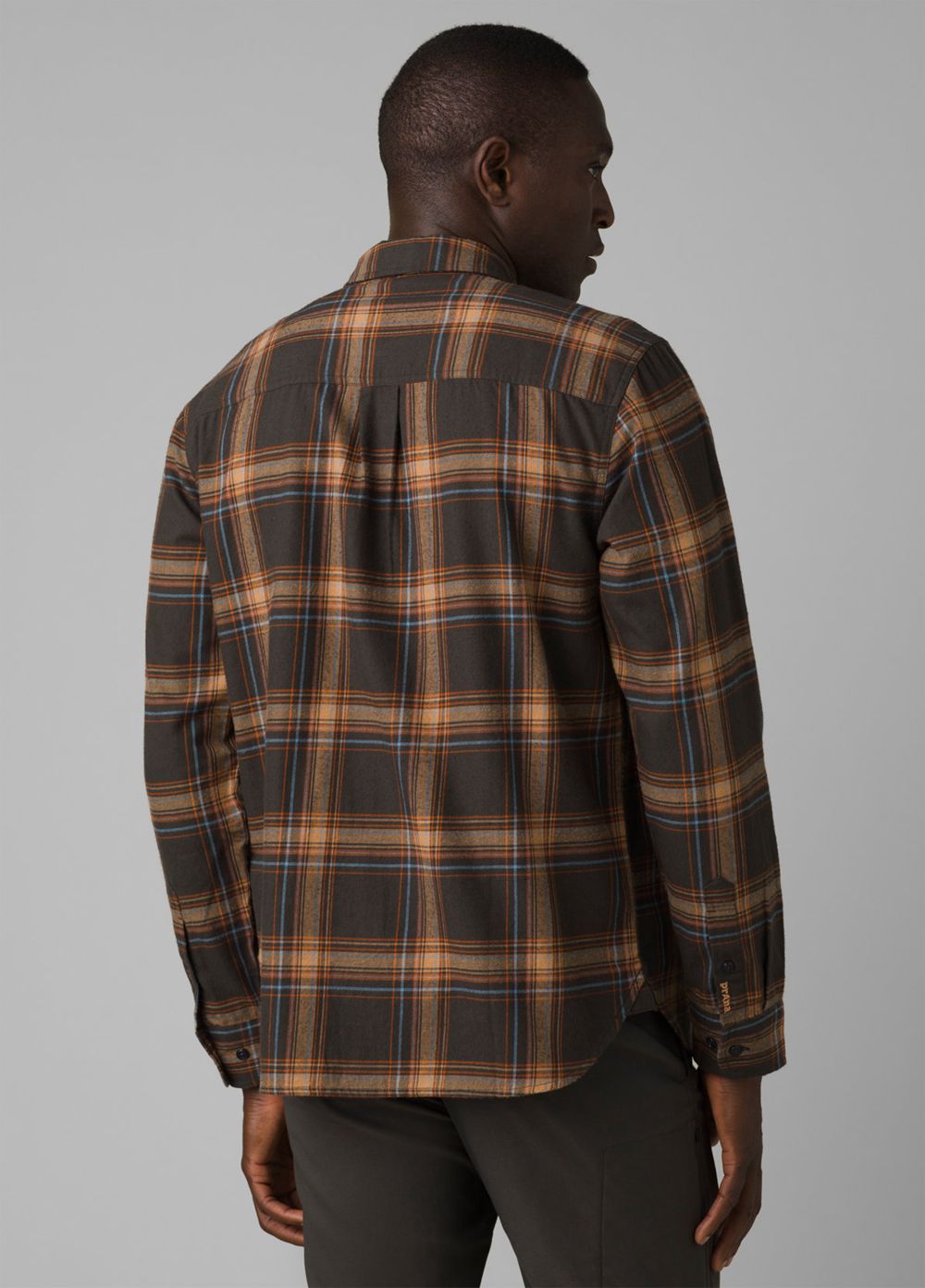 Grey Men's PrAna Los Feliz Flannel Shirts | WHRPYV730