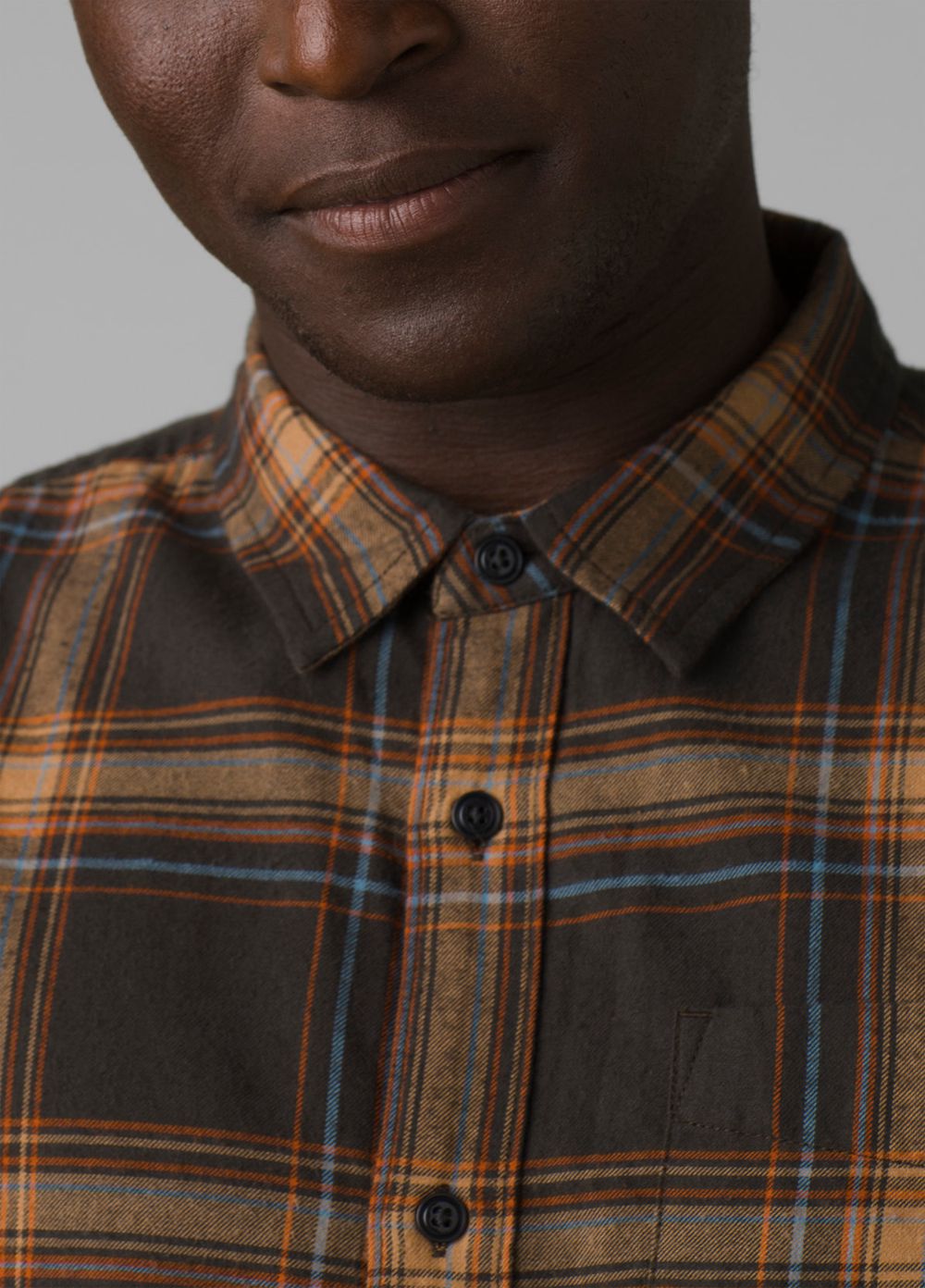 Grey Men's PrAna Los Feliz Flannel Shirts | WHRPYV730