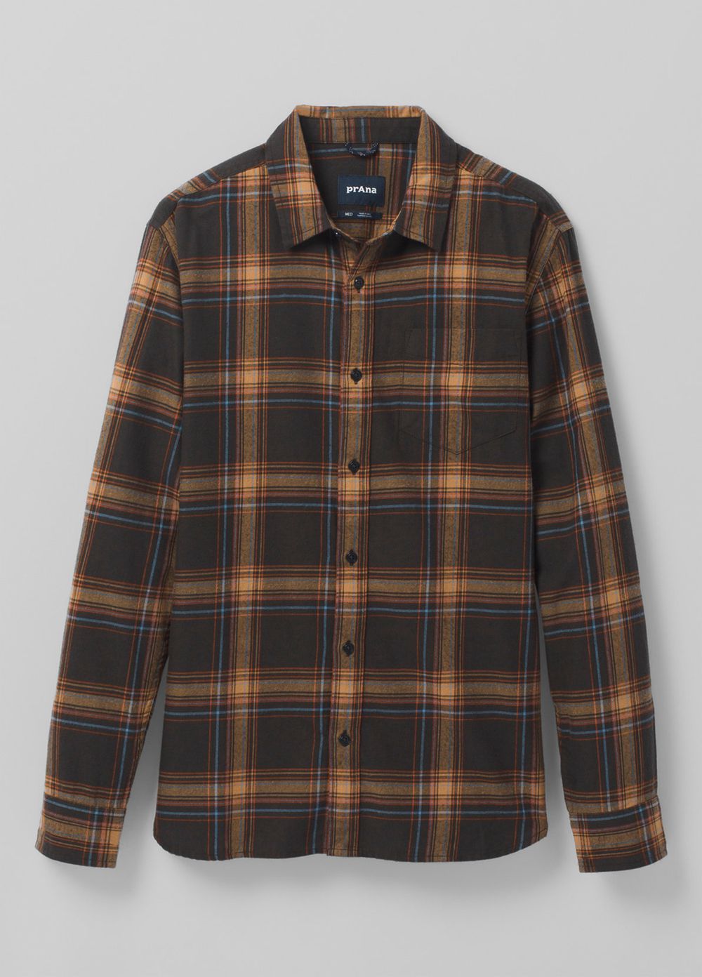 Grey Men's PrAna Los Feliz Flannel Shirts | WHRPYV730