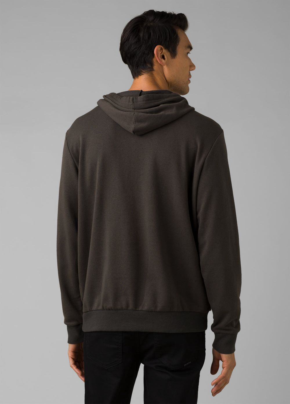 Grey Men's PrAna Patch Hoodie | EMACFH235