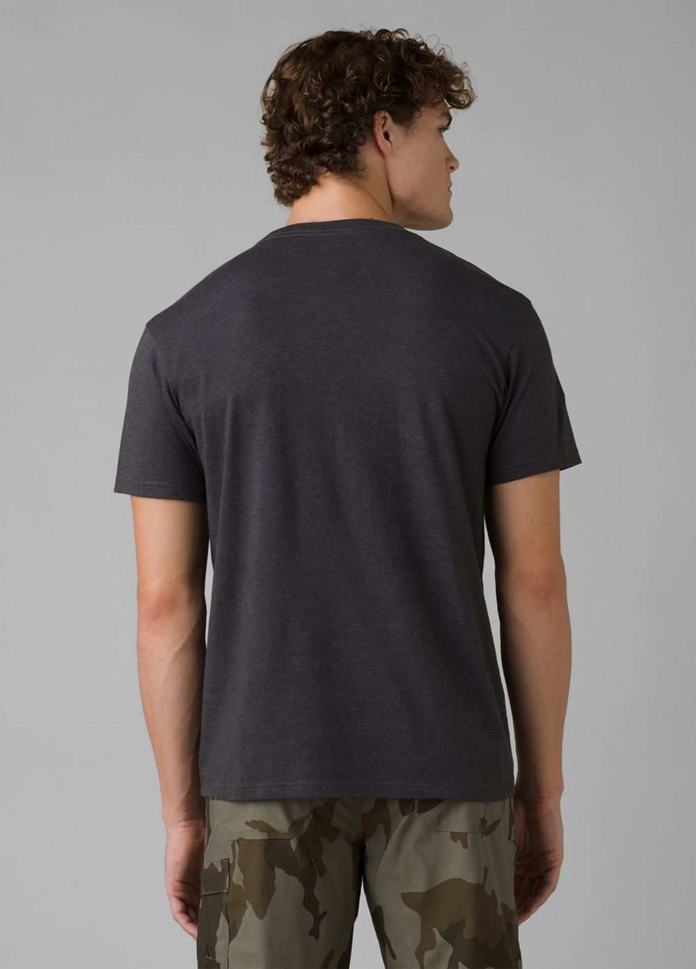 Grey Men's PrAna Patch Print T-Shirts | OGKTCD692