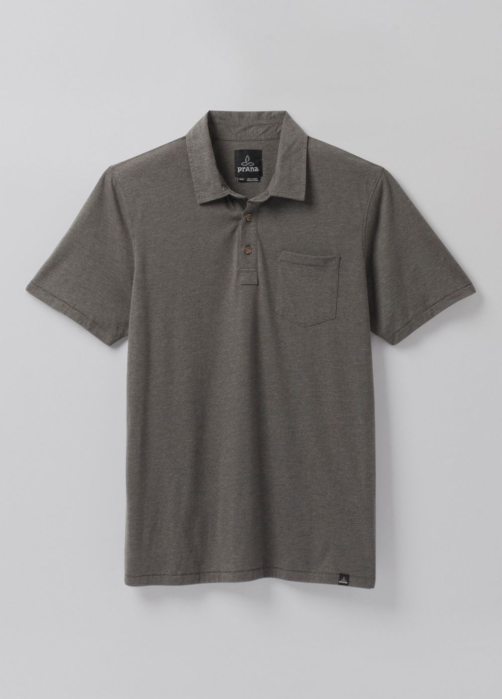 Grey Men's PrAna Polo Tall Shirts | SLRCFH108