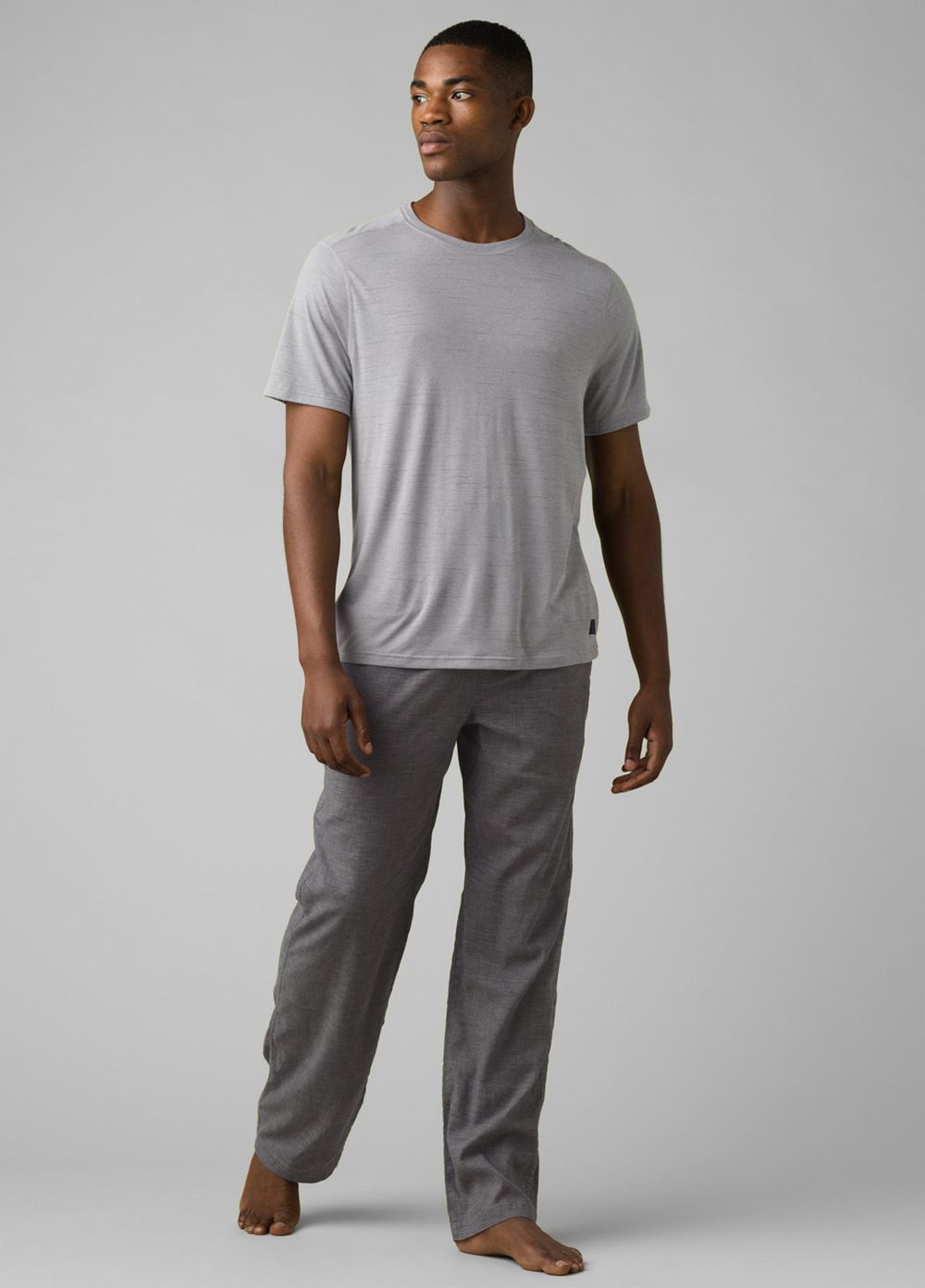 Grey Men's PrAna Prospect Heights Crew T-Shirts | OQTVYB865