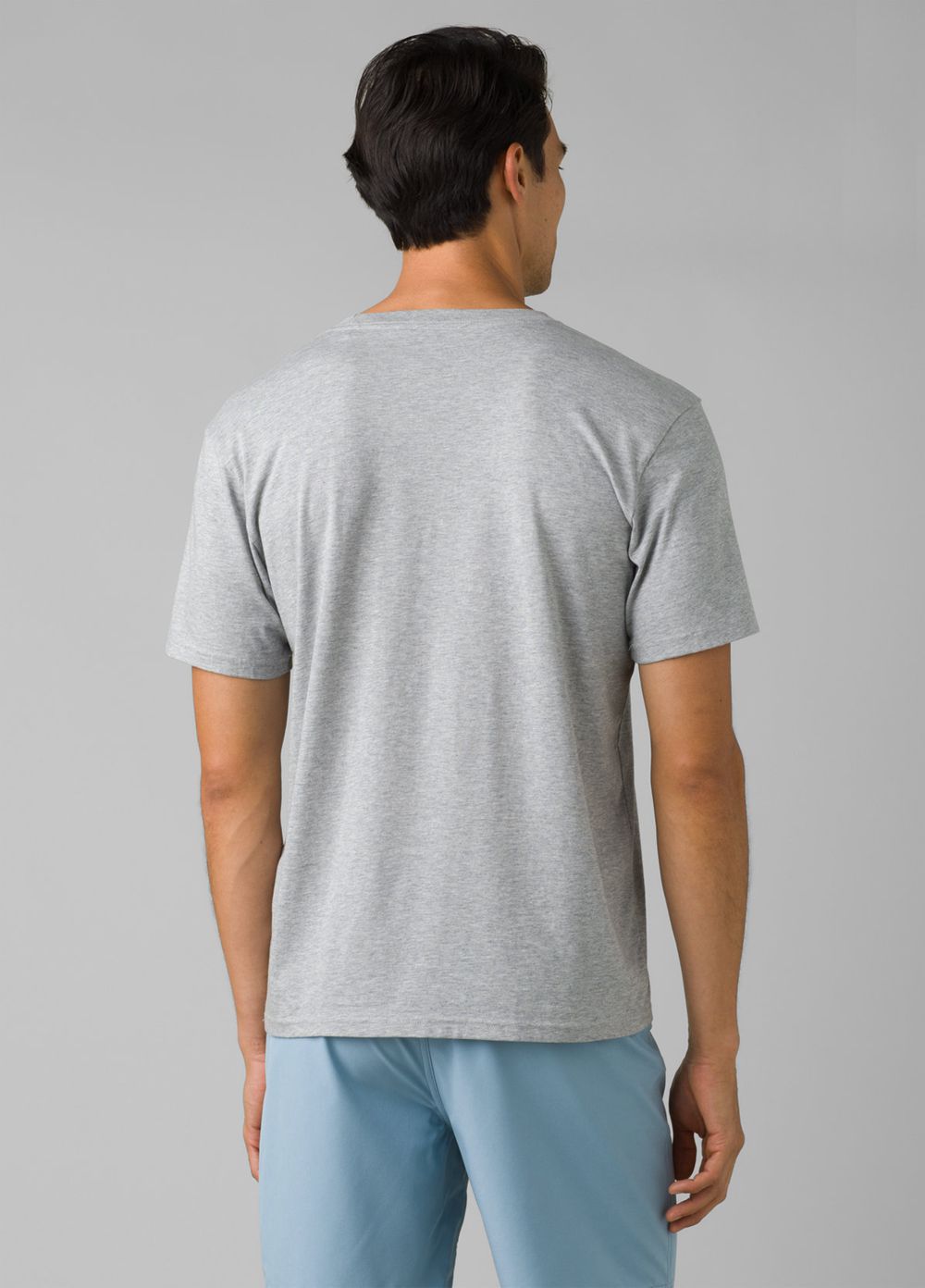 Grey Men's PrAna Roots Studio Graphic T-Shirts | IHAPRJ138