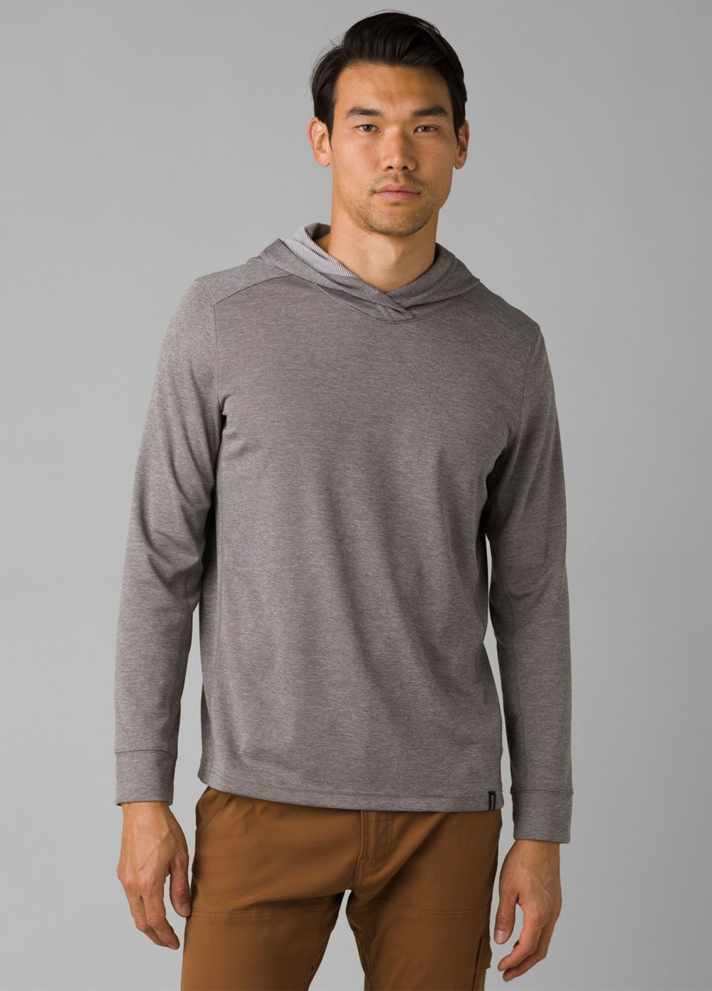 Grey Men\'s PrAna Sol Defender Hoodie | VHJRSB670