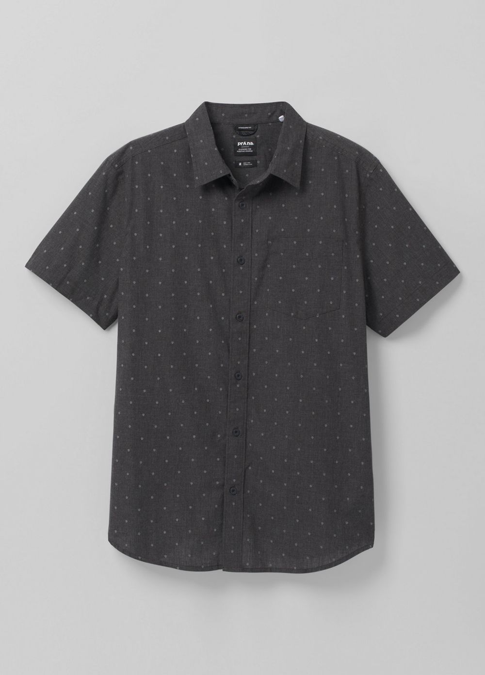 Grey Men's PrAna Tinline Shirts | YLVZUJ034