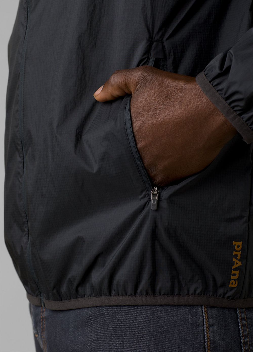 Grey Men's PrAna Transit Range Windbreaker Jackets | KSEVTW492