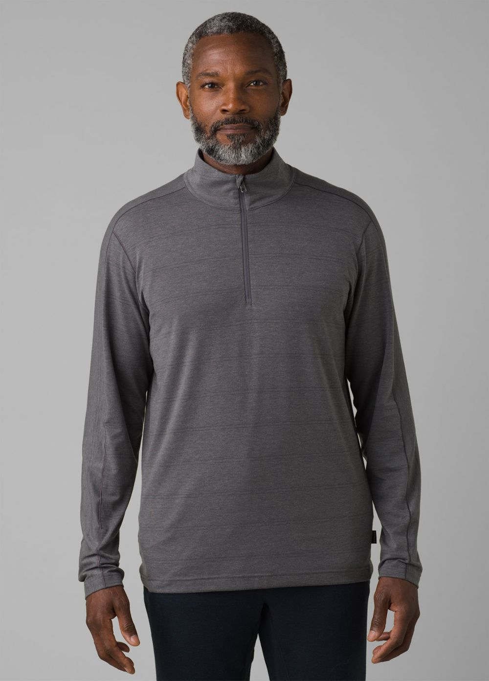 Grey Men's PrAna Watchtower 1/2 Zip Sweaters | PZUFTR782