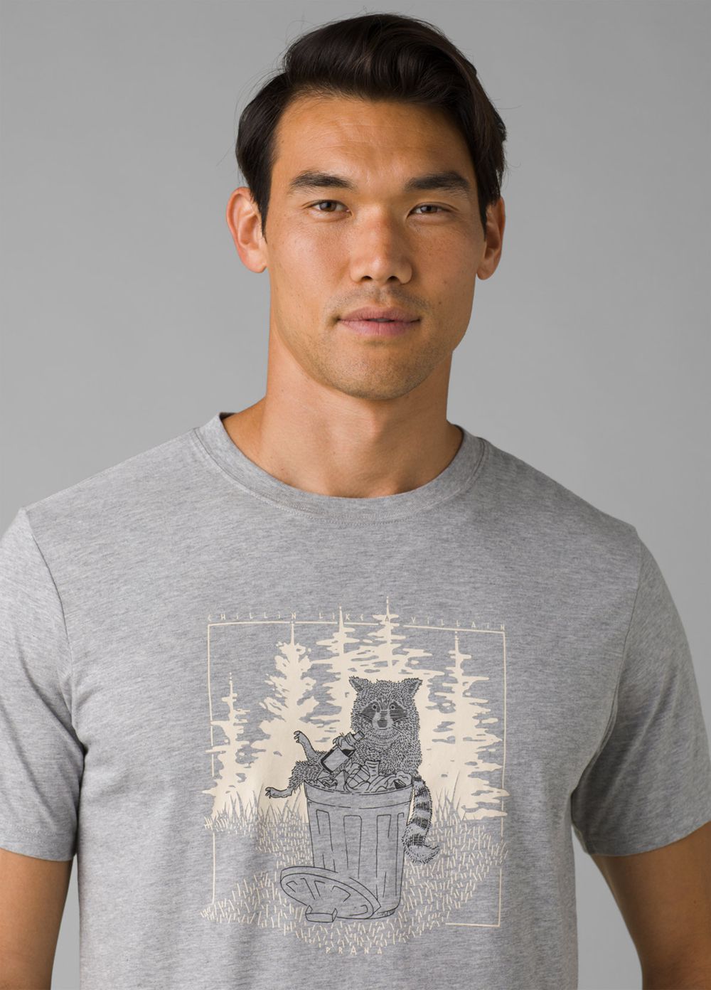 Grey Men's PrAna Wild Camp T-Shirts | ODVJMX463