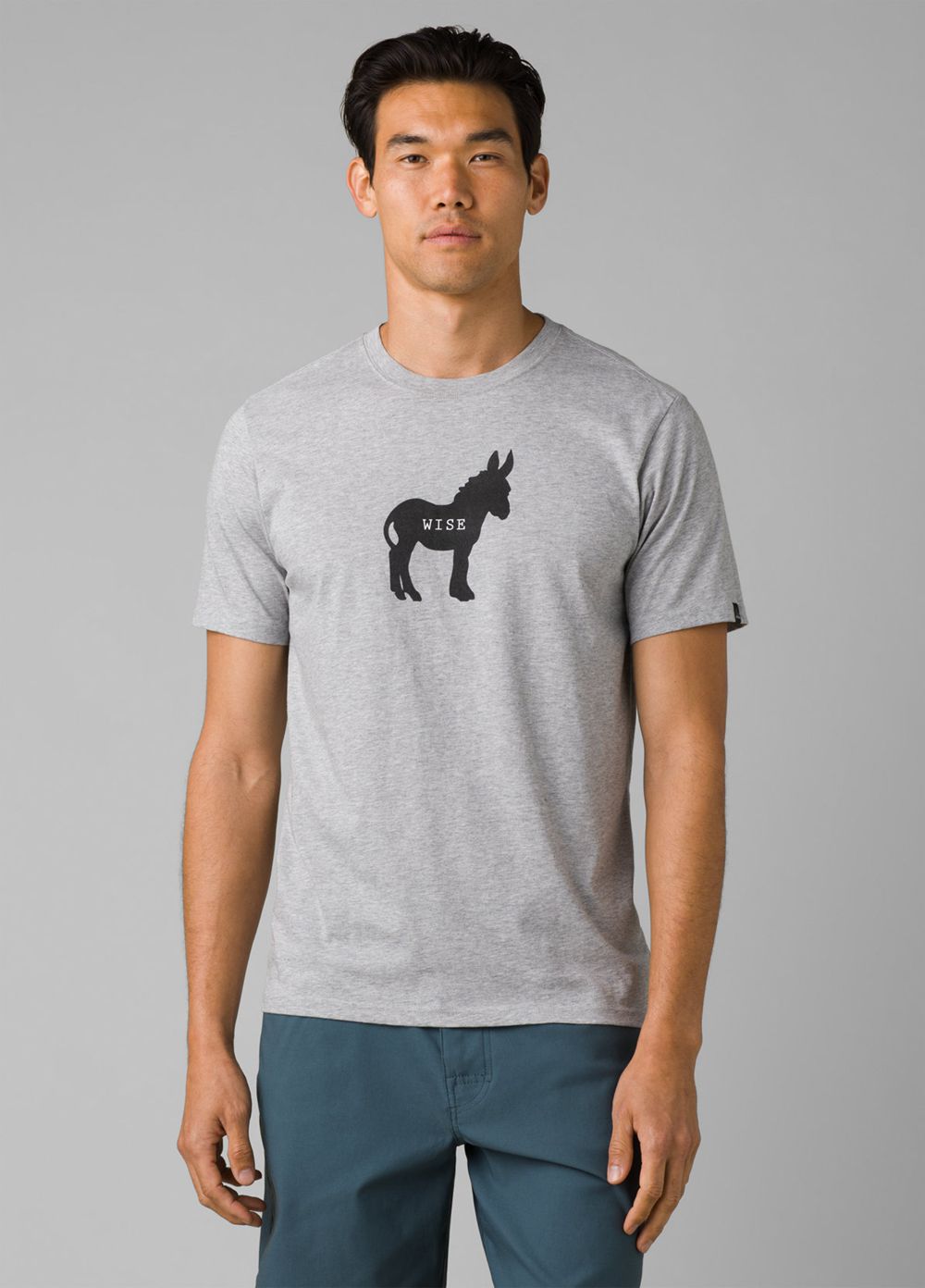 Grey Men\'s PrAna Wise Ass Journeyman T-Shirts | GQPAYI618